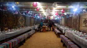 Nuntă în cort, în plină iarnă, la Ștefan Vodă: Tradiția a adunat tot satul