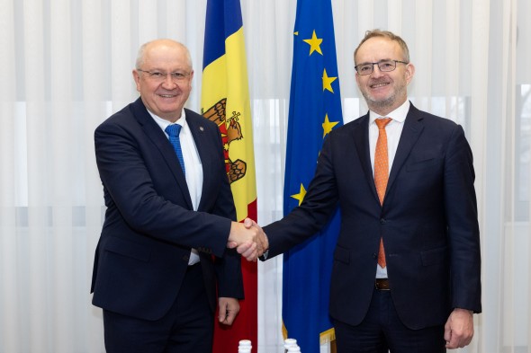 Prim-ministrul Alexandru Munteanu, în discuții cu Ambasadorul Belgiei, Evert Marechal