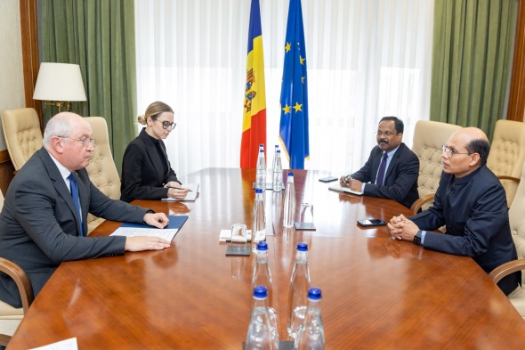 Alexandru Munteanu, în discuții cu Ambasadorul Indiei, Manoj Kumar Mohapatra