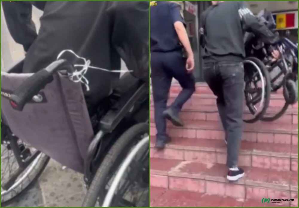 Un tânăr de 19 ani, prins cerșind fals în scaun cu rotile, s-a ridicat și a mers direct la echipajul de poliție